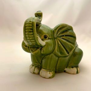 Green Elephant Ceramic Planter Vase Plant Lover